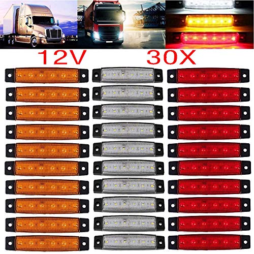 10 pcs red+10 pcs white +10 pcs amber