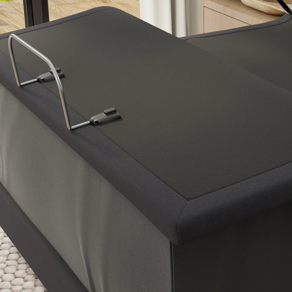 ZZZEN Adjustable Bed Frame with Massage & Underbed Lighting - High/Low Height & Tilt Function for Ultimate Comfort | Perfect for Back Pain Relief, Reading & Relaxation in Bedroom