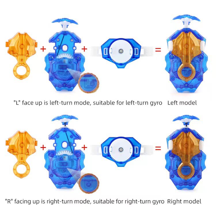 Beyblade Burst Metal Fusion Attack Top Grip Blade Set - 8 Premium Spinning Battle Tops with 3 Two-Way Launchers & 2 Handles - Ultimate Battling Game Toy for Kids Ages 6-8+ - Great Birthday Gift for Boys - Includes Durable Storage Box - Perfect for Competitive Play, Birthday Parties & STEM Learning