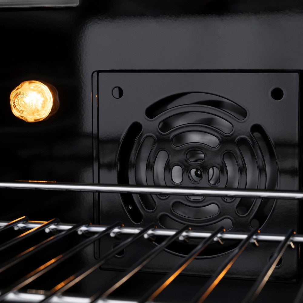 ZLINE Autograph Edition 30-inch 4.2 cu. ft. Dual Fuel Range - 4 Burner Gas Cooktop & Electric Convection Oven - Satin Stainless Steel with Matte Black Accents (SDRSZ 30 MB) - Perfect for Modern Kitchens & Professional Cooking
