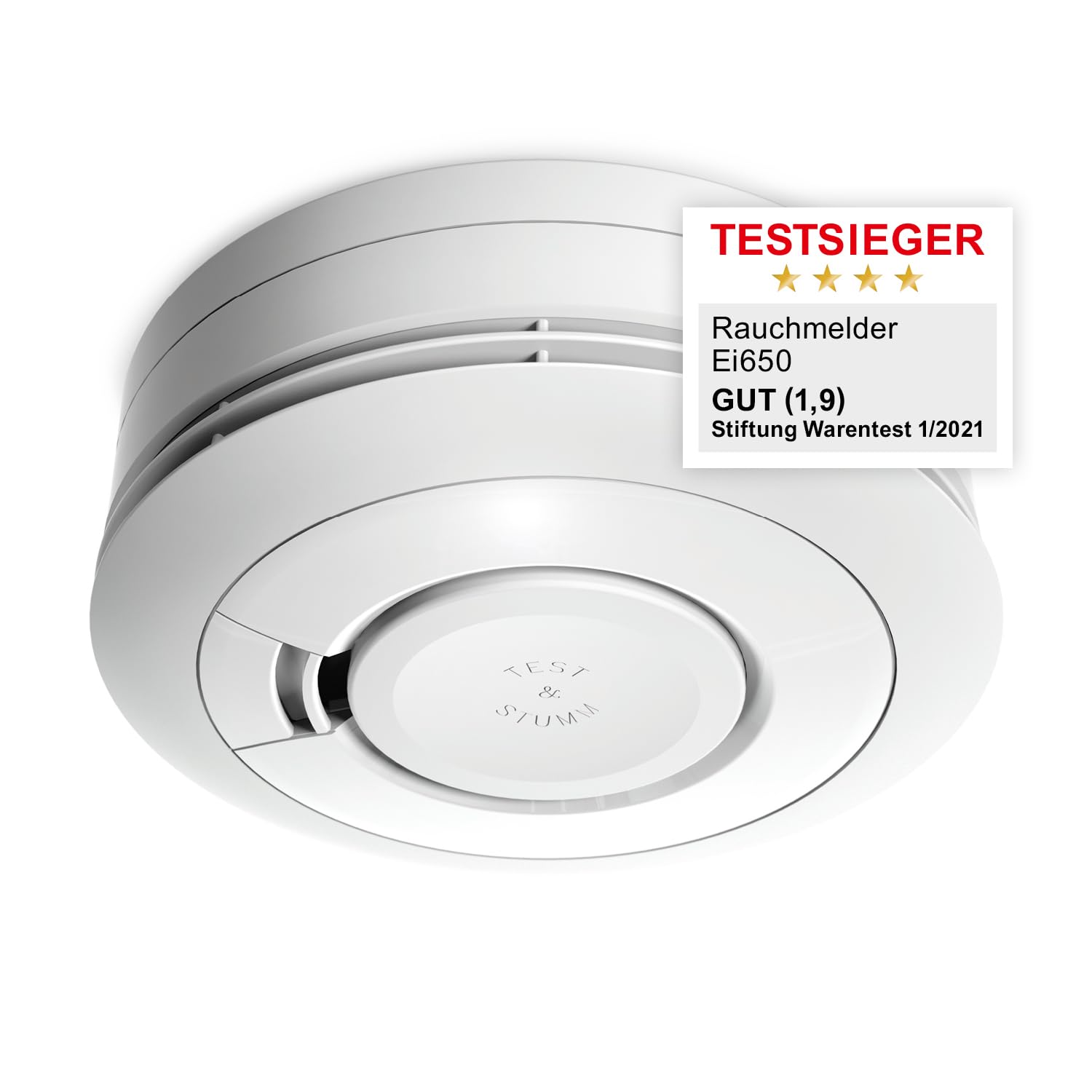 Ei Electronics Ei650 Smoke Alarm Detector, 7-Pack Stand-Alone Battery-Operated Smoke Detector with 10-Year Battery Life – Stiftung Warentest Winner (White) – Ideal for Home, Office & Commercial Fire Safety Protection