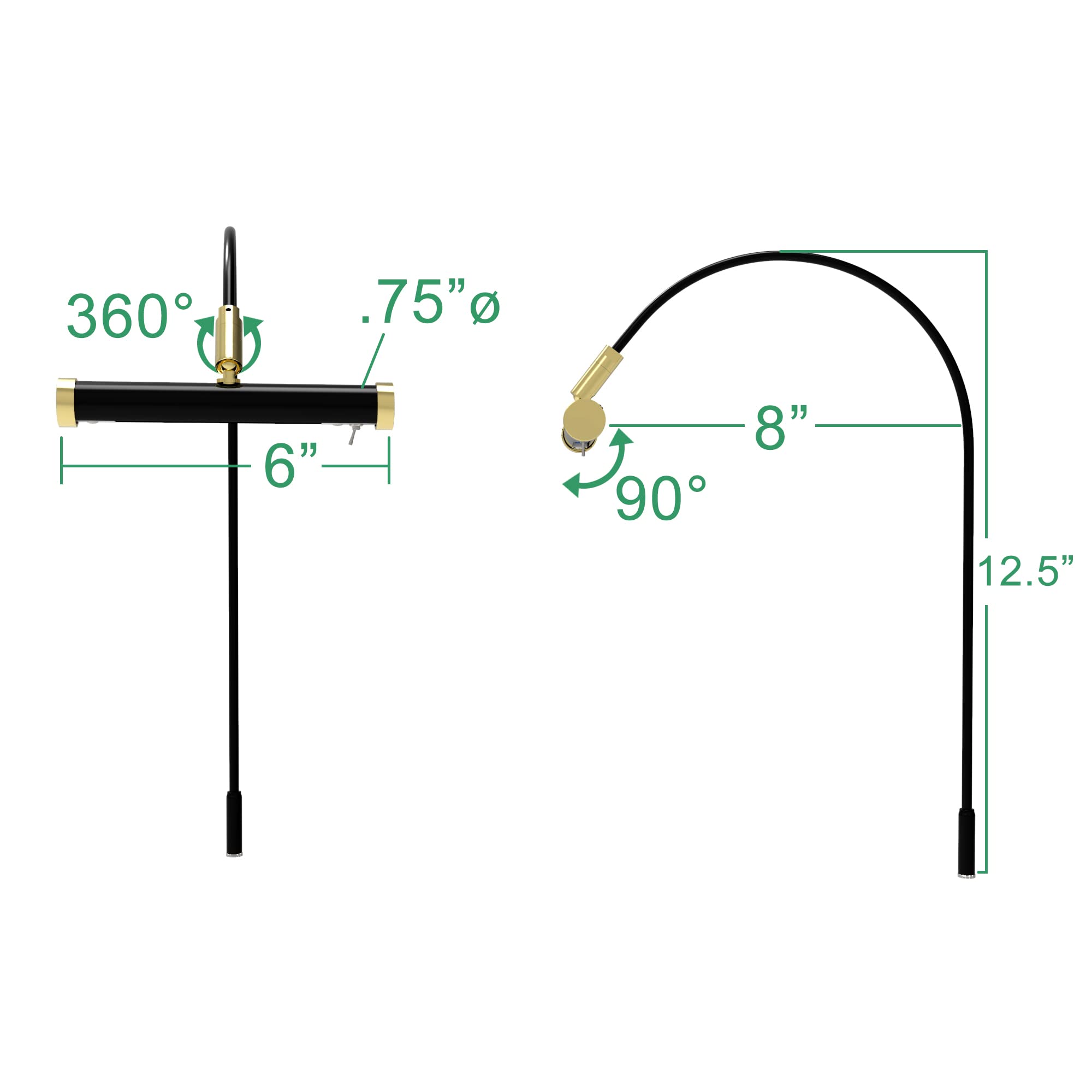 Cocoweb 6 Inch Tru-Slim Adjustable LED Picture Light - Oil Rubbed Bronze Finish, 2700K Warm White, Plug-in with Toggle Switch, Sleek Compact Design for Artwork, Paintings & Wall Decor