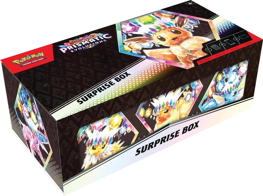 Pokemon Prismatic Evolutions Surprise Box - Rare Collectible Trading Cards for Kids & Adults - Perfect for Gifts, Battles, and Display Collections