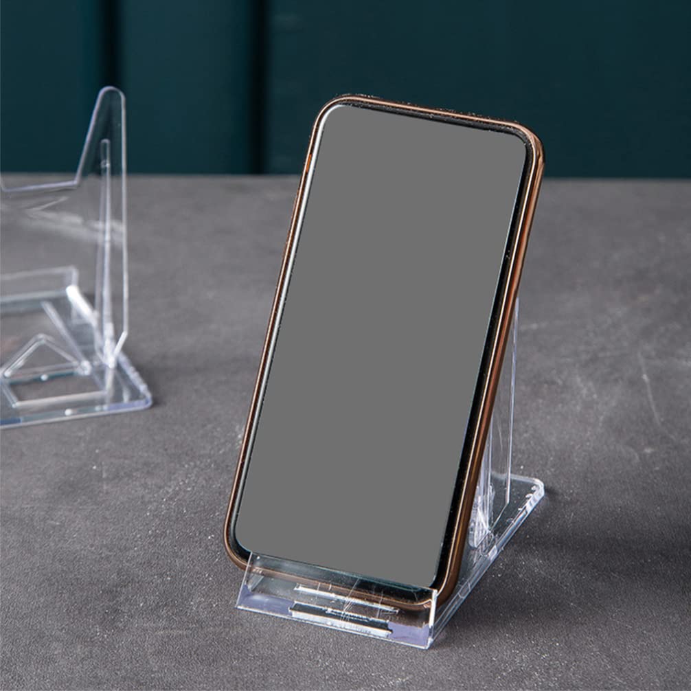 20pcs Clear Plastic Business Card Holder Display Stand - Multipurpose Phone Stand for Car, Shelf & Photo Frame - Perfect for Office, Retail & Home Organization