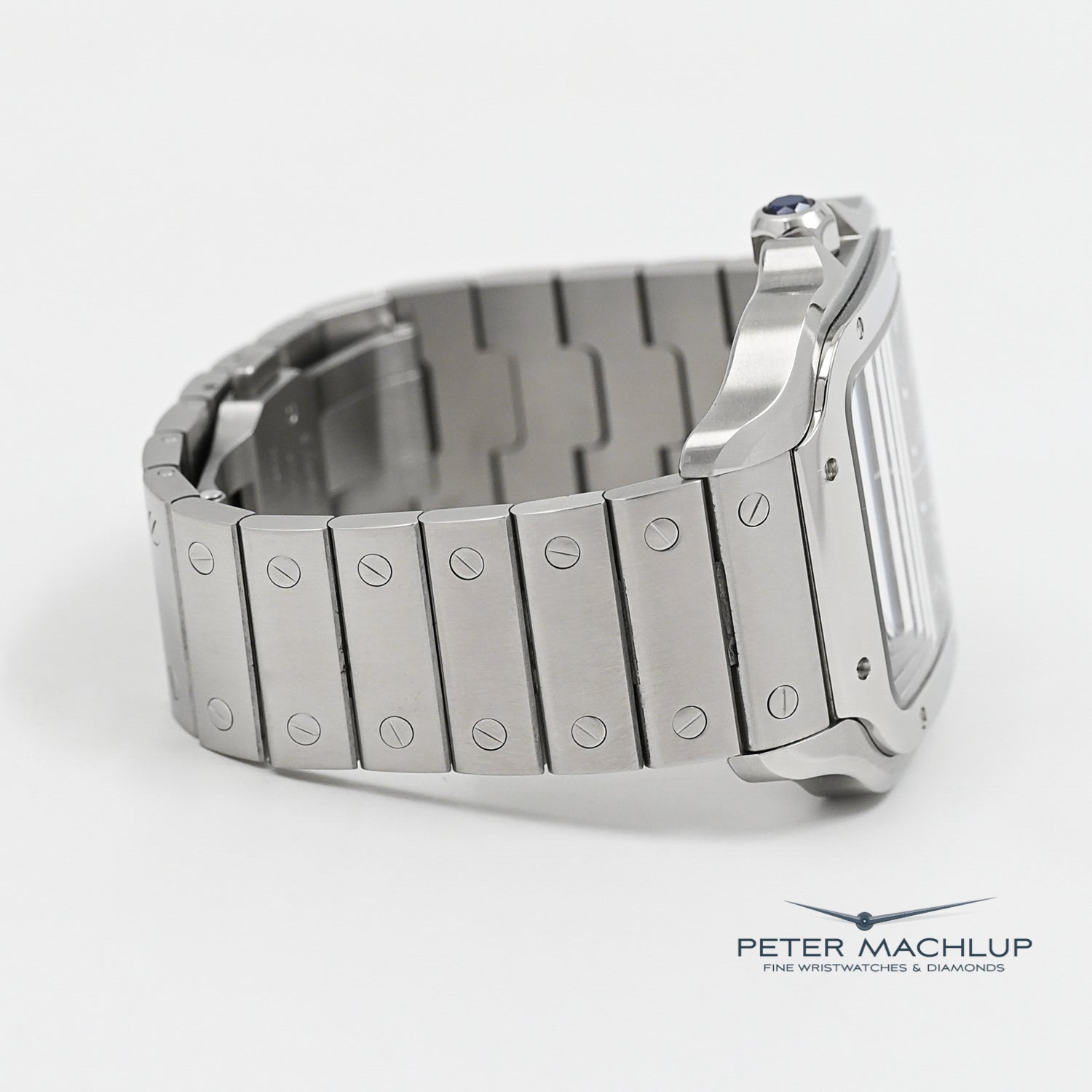 Cartier Santos LM Automatic Watch for Men - Luxury Stainless Steel Timepiece with Swiss Movement | Perfect for Business, Formal Events & Everyday Wear