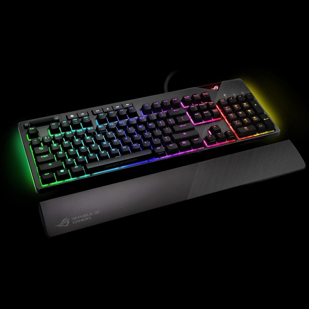 ASUS ROG Strix Flare RGB Mechanical Gaming Keyboard - Cherry MX Blue Switches (2-Year Warranty) | Perfect for Esports, Gaming & Typing