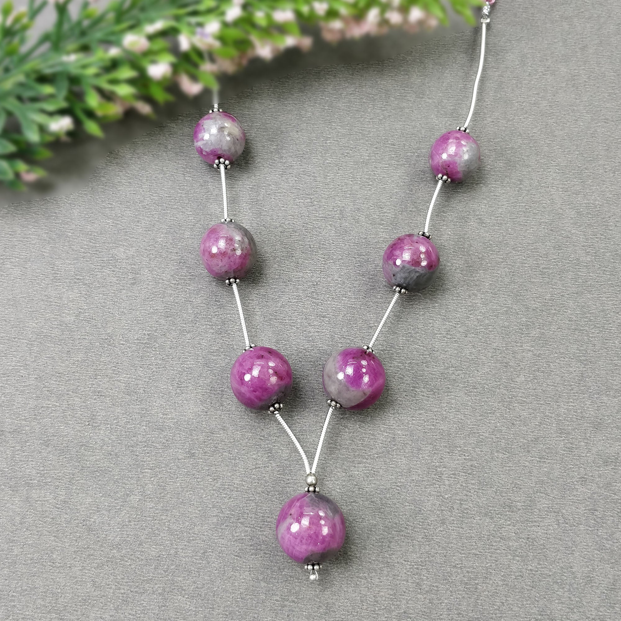 Natural Untreated Unheated Bi-Color Zoisite Ruby Loose Beads - 174.30cts, 12.5mm & 15mm - Premium Gemstone for Jewelry Making, DIY Crafts, and Healing Crystals