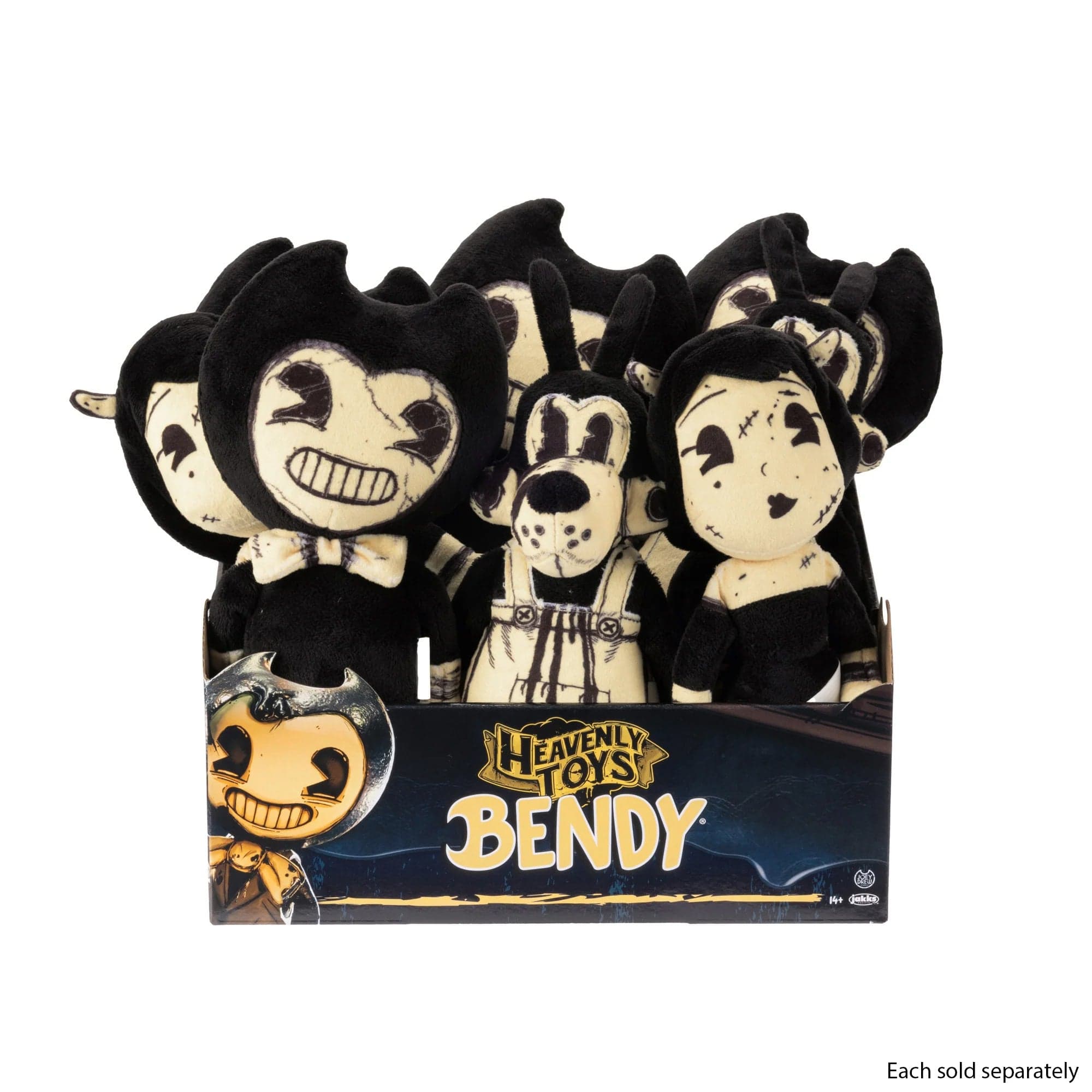 Bendy 9 Basic Plush Wave 1 - Jakks Pacific Official Collectible Soft Stuffed Toy - Perfect for Gamers, Collectors & Bendy and the Ink Machine Fans