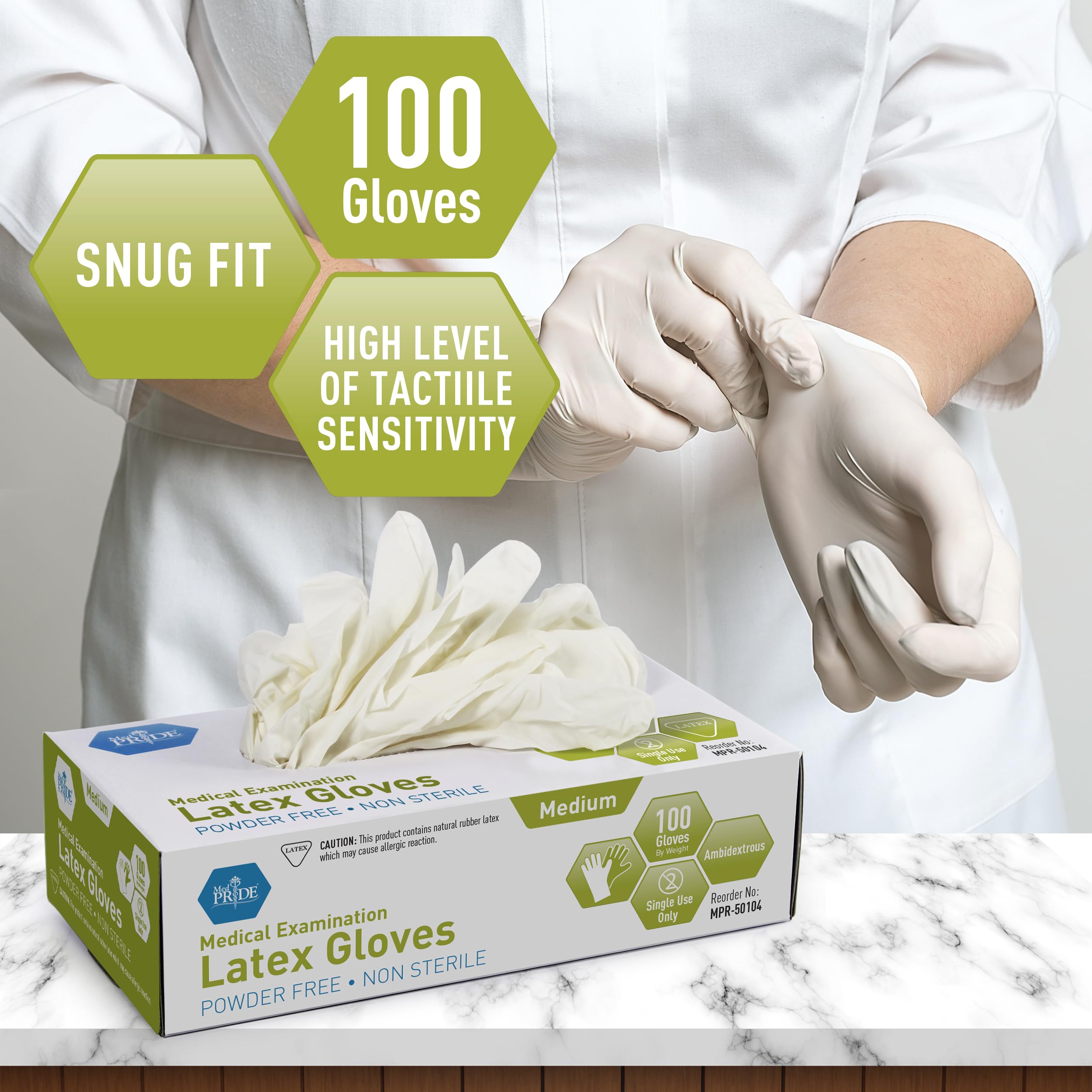 MED PRIDE Nitrile Exam Gloves - Medium, 1000 Count - 5 mil Thick Disposable Powder-Free - Latex Free Medical Gloves for Healthcare, Food Handling & Tattoo Use - Ideal for Doctors, Nurses, Chefs & Tattoo Artists