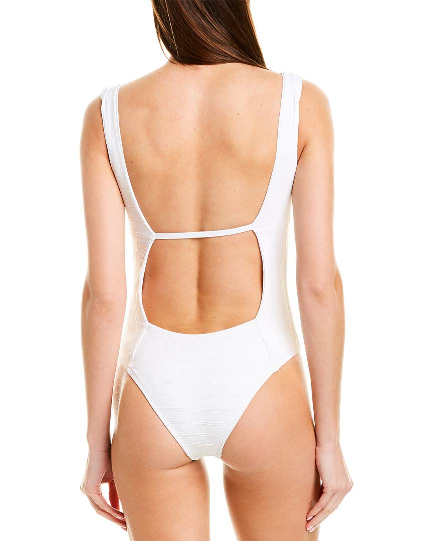 LSpace Clear Water Texture Sunscape One-Piece Swimsuit - White Size 4 | High Waisted Bathing Suit for Women | Perfect for Beach Vacations & Pool Parties