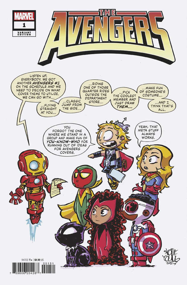 Avengers #1 Skottie Young Variant Comic Book - Collectible Marvel Superhero Series | Perfect for Fans, Collectors & Comic Book Displays