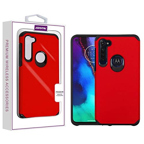 Asmyna Astronoot Shockproof Case for Motorola Moto G Stylus (2023/2022) - Red & Black Slim Protective Phone Cover | Perfect for Outdoor, Work & Daily Use