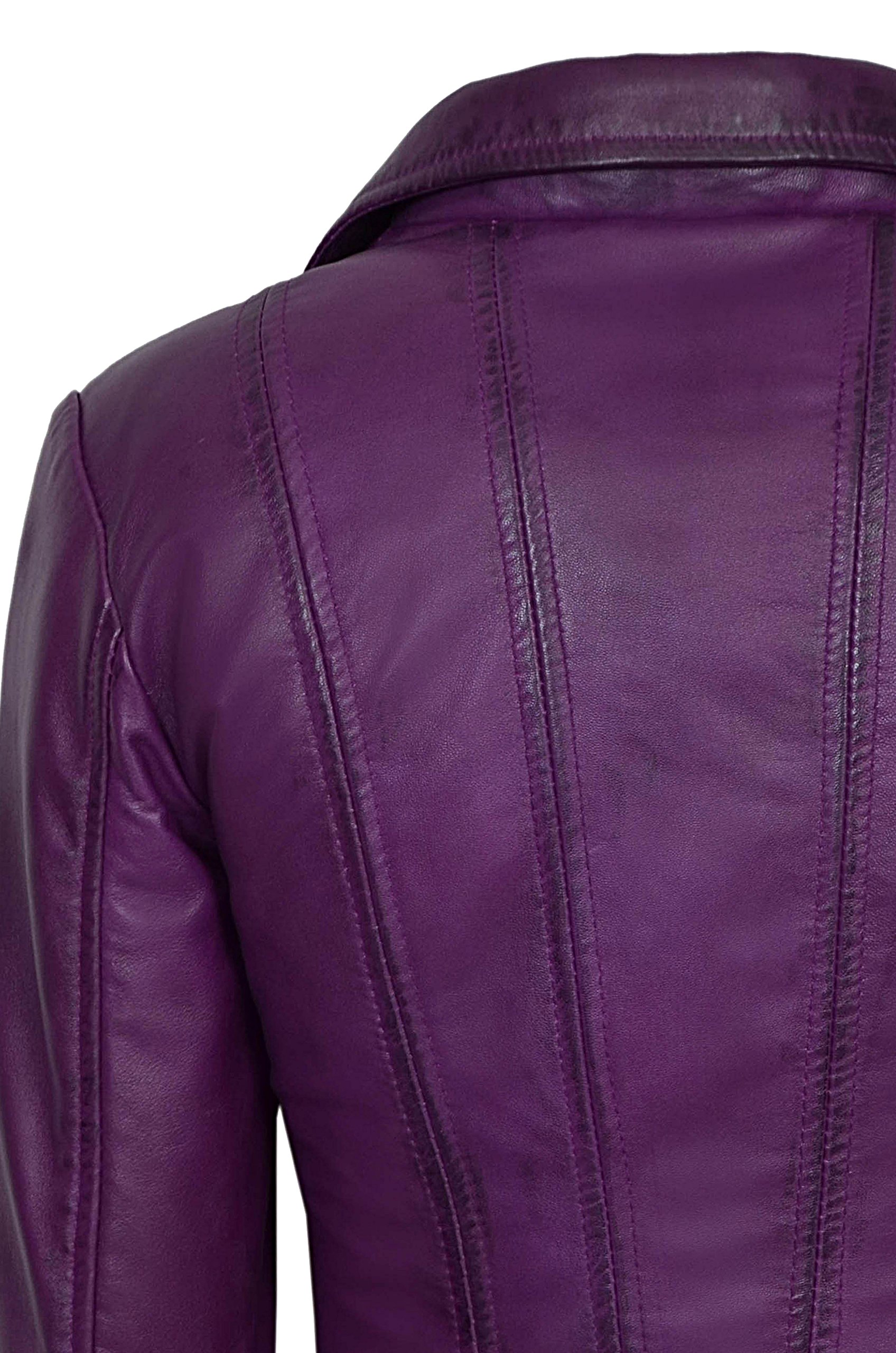 Women's Supermodel Leather Jacket | Rock Biker Fashion Jacket | Genuine Napa Leather | Stylish Outerwear for Night Out, Concert & Motorcycle Riding