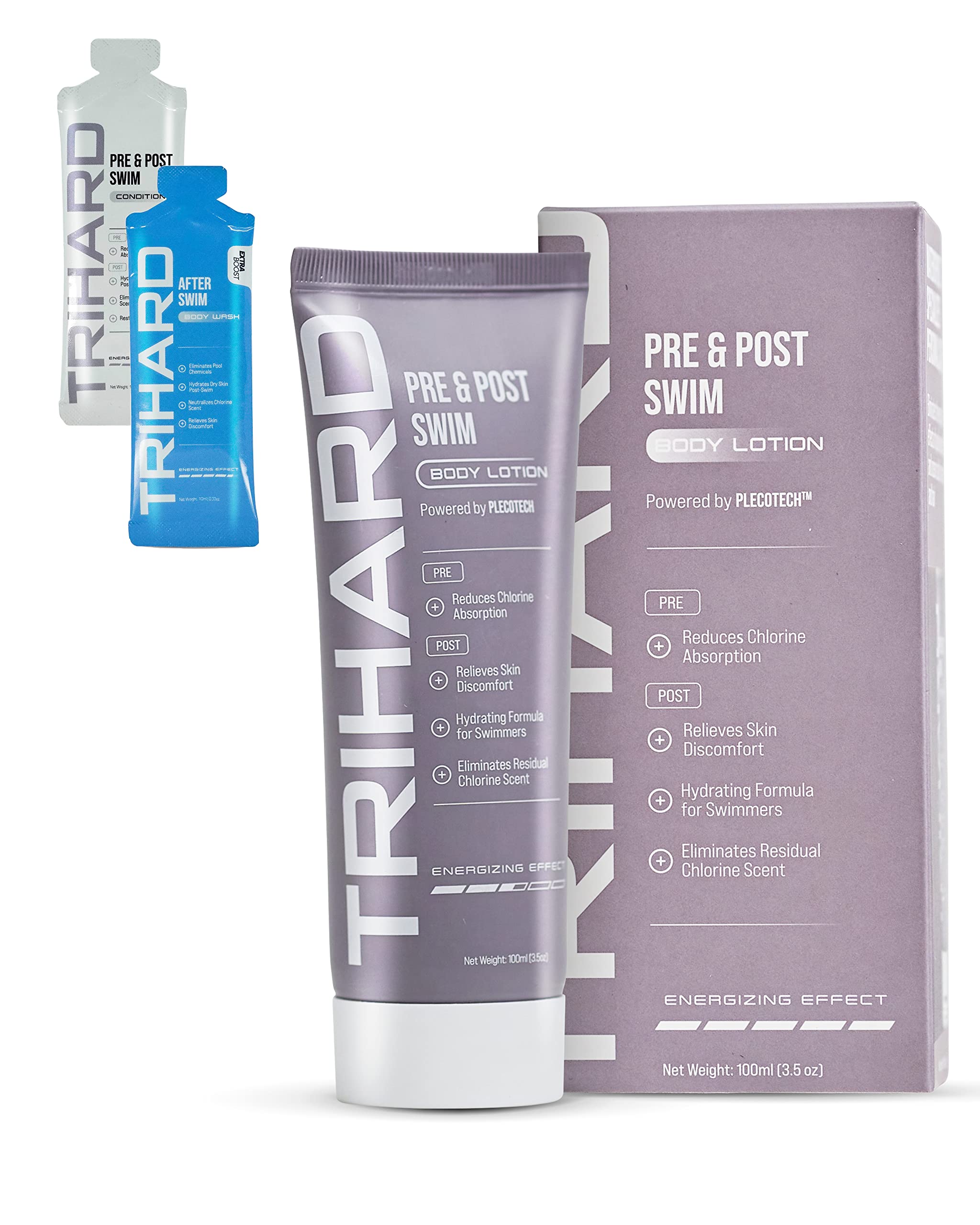 TRIHARD After-Swim Body Wash & Lotion Set - Chlorine Neutralizing Formula for Swimmers - Pre & Post Swim Care for Smooth Skin - Ideal for Pool, Beach & Water Sports Enthusiasts