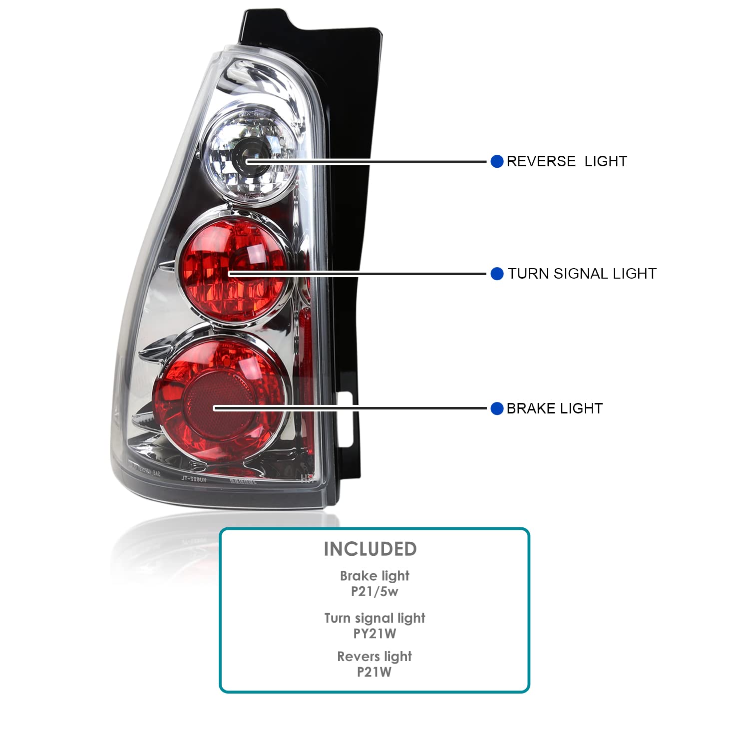 Spec-D Tuning Chrome LED Tail Lights for 2003-2005 Toyota 4Runner - Left & Right Pair Assembly - Upgrade Your SUV's Style & Visibility for Night Driving