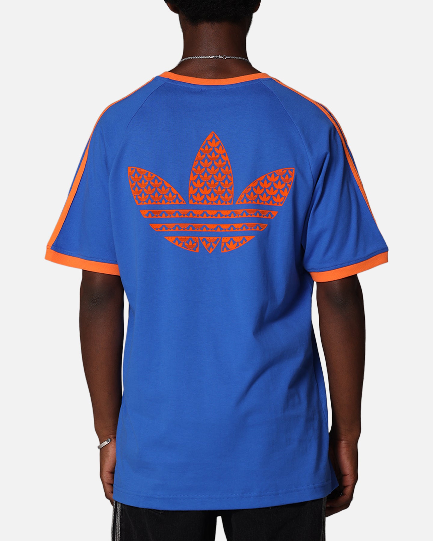 Adidas Monogram Cali T-Shirt for Men - Blue Casual Short Sleeve Tee | Gym, Streetwear & Everyday Wear