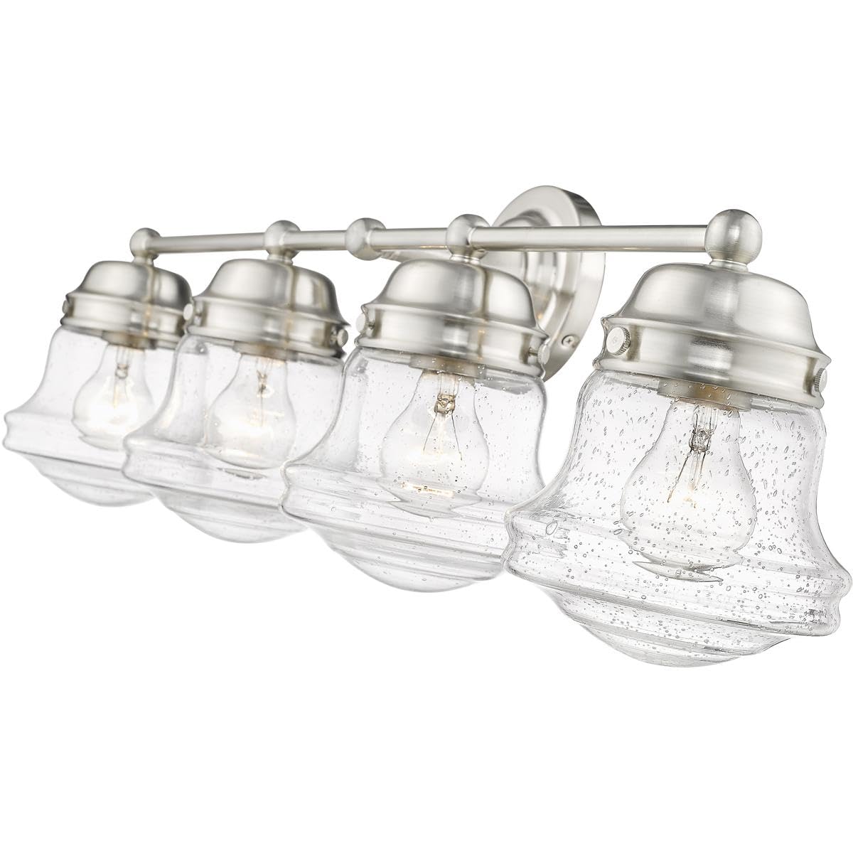 Z-Lite 4-Light Bathroom Vanity Light Fixture 736-4V-BN - Modern Lighting for Bathroom, Powder Room & Dressing Area