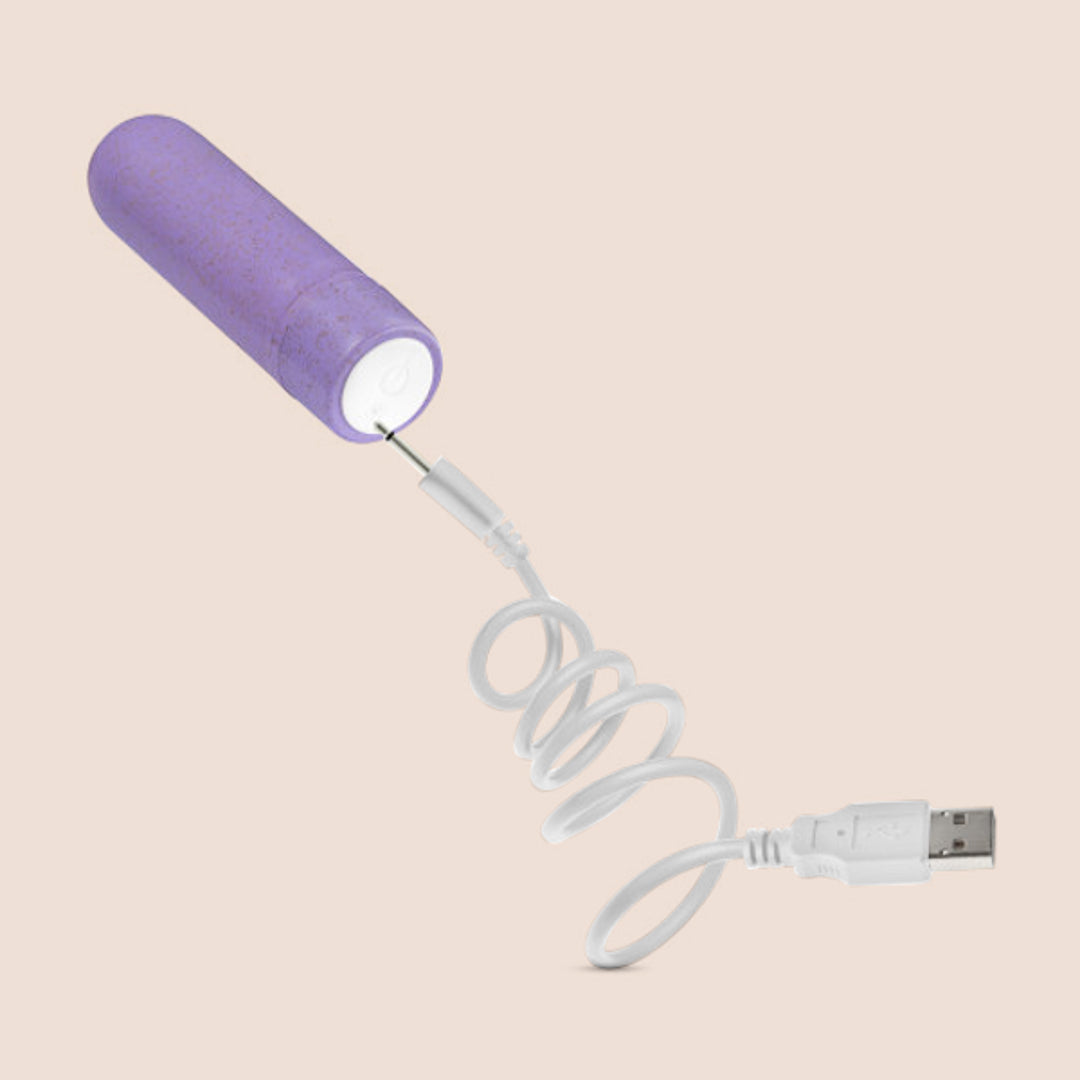 Gaia Eco Rechargeable Bullet Vibrator - Biodegradable & Plant-Based Adult Toy for Couples & Solo Play | Eco-Friendly Pleasure Device for Bedroom & Travel Use