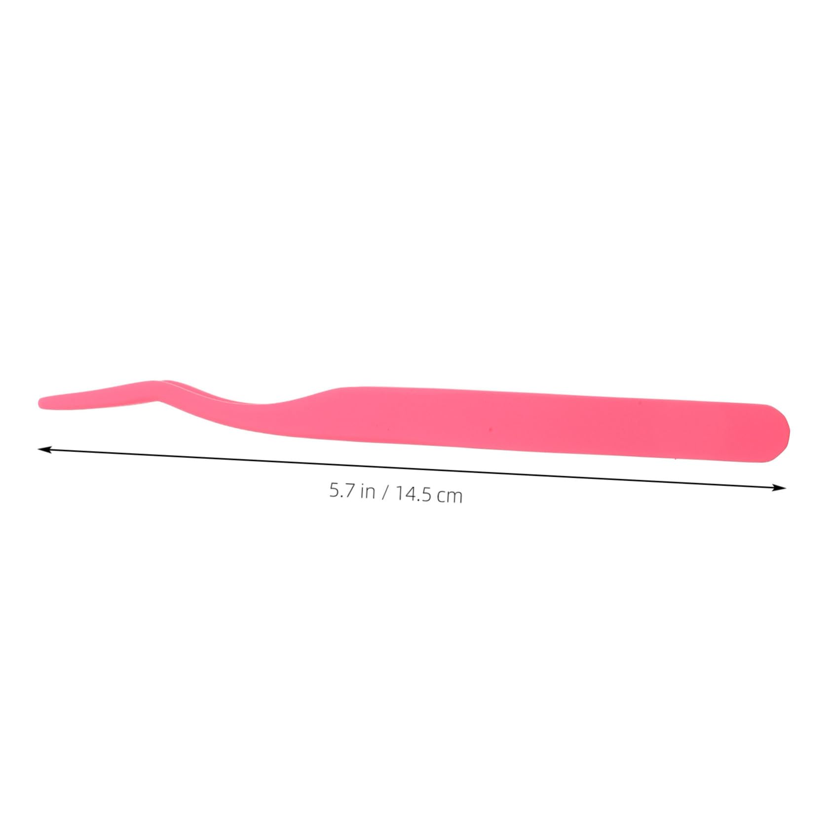 FRCOLOR Professional Stainless Steel Eyelash Tweezers - Pink Makeup Tweezers for Fake Eyelashes Application, Eyebrow Shaping & Precision Grooming | Perfect for Salon, Home Use & Travel Makeup Kit