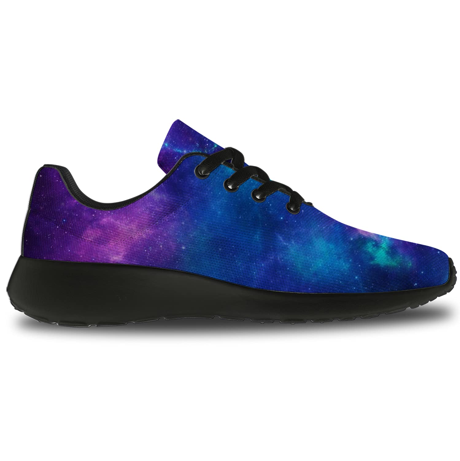 **Unisex Galaxy Print Running Shoes - Men's Size 9.5 / Women's Size 11 - Blue & Purple Cosmic Sneakers for Walking, Tennis & Casual Wear - Perfect Gift for Men & Women**    *(Use for jogging, gym workouts, outdoor activities, or stylish everyday wear.)*