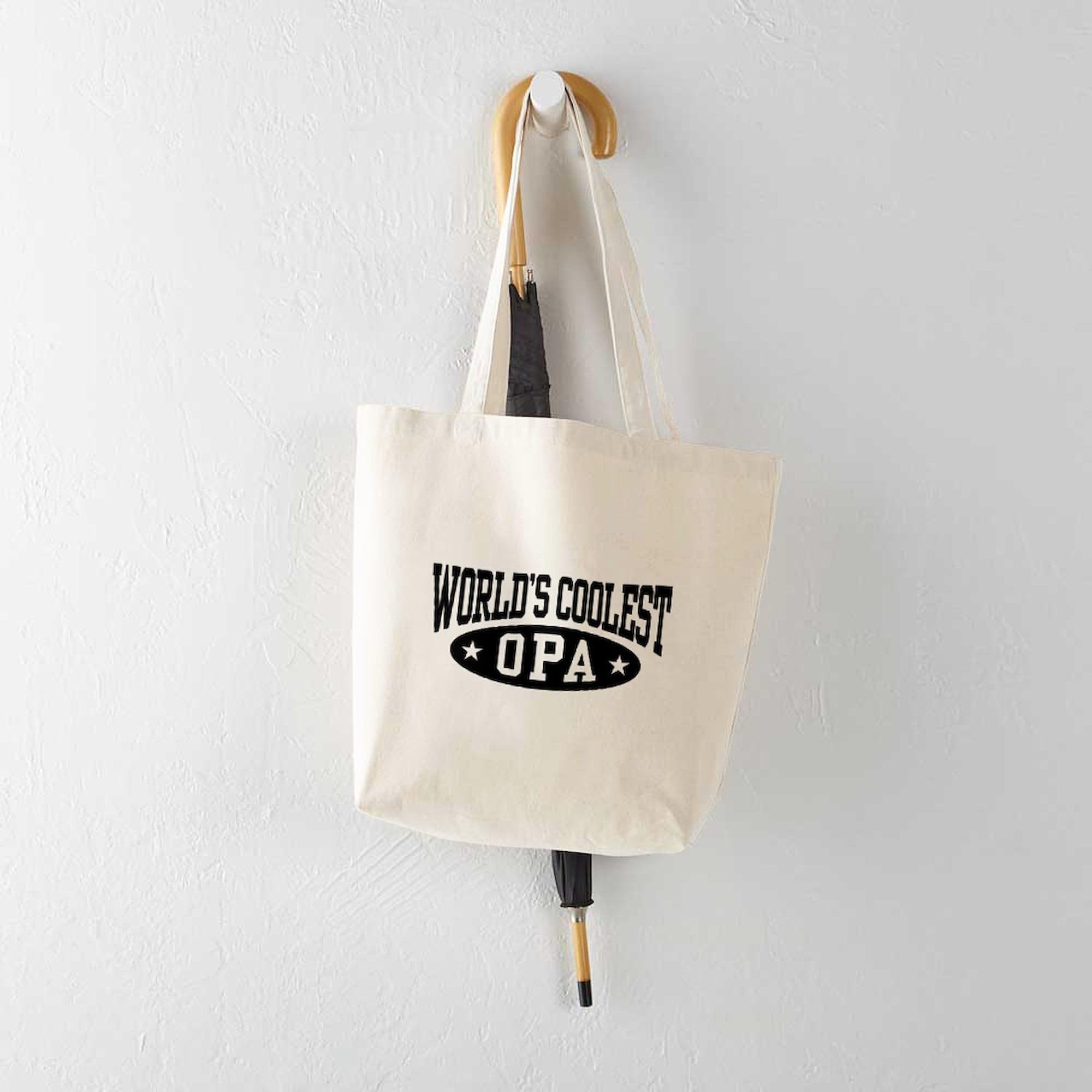 World's Coolest Opa Natural Canvas Tote Bag - Eco-Friendly Reusable Shopping Bag for Groceries, Beach & Daily Use | CafePress