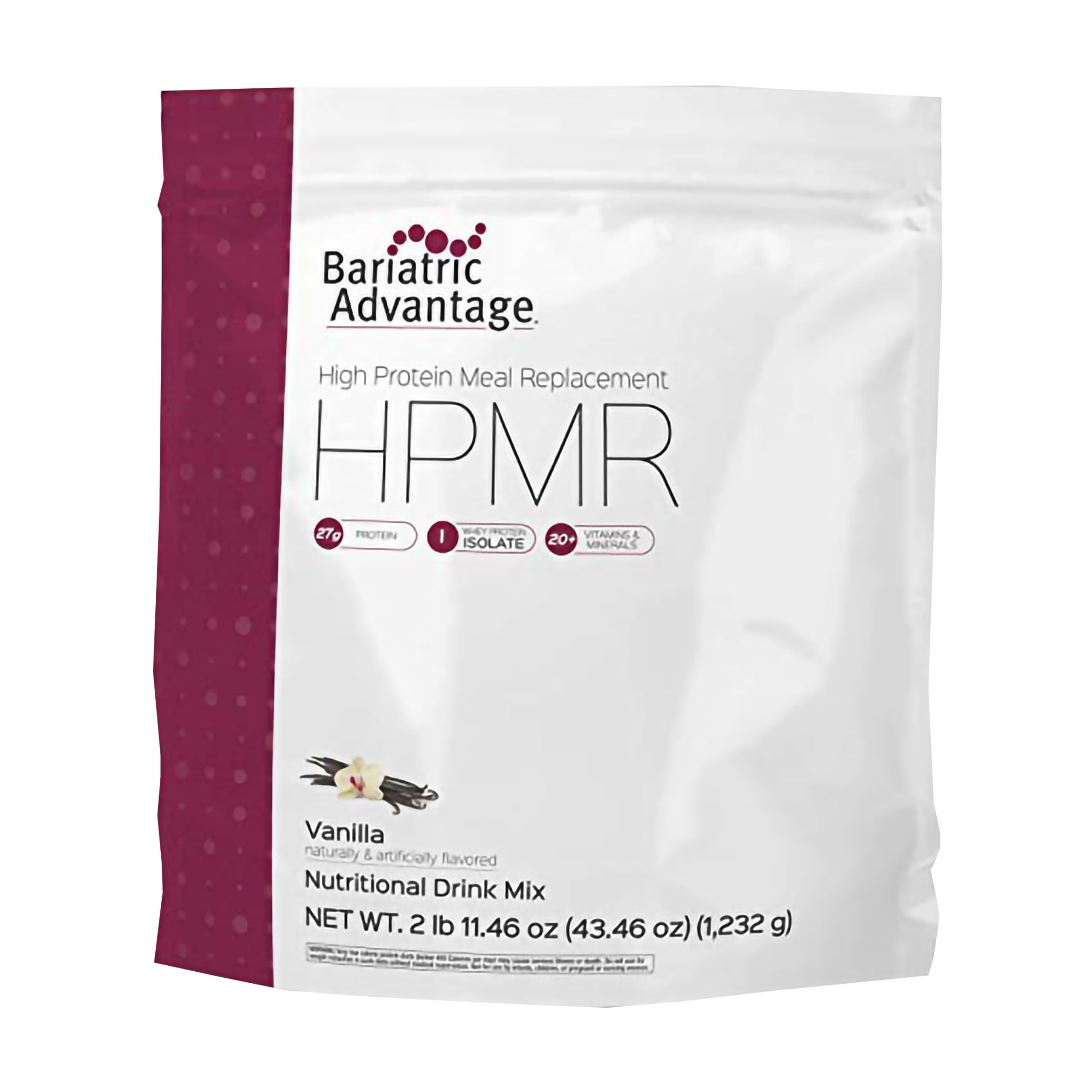 Bariatric Advantage High Protein Meal Replacement Shake - Whey Isolate Protein Powder for Weight Loss Surgery (Gastric Bypass & Sleeve) - 27g Protein, Lactose Free, Vanilla Flavor - 28 Servings | Post-Surgery Nutrition & Healthy Meal Replacement