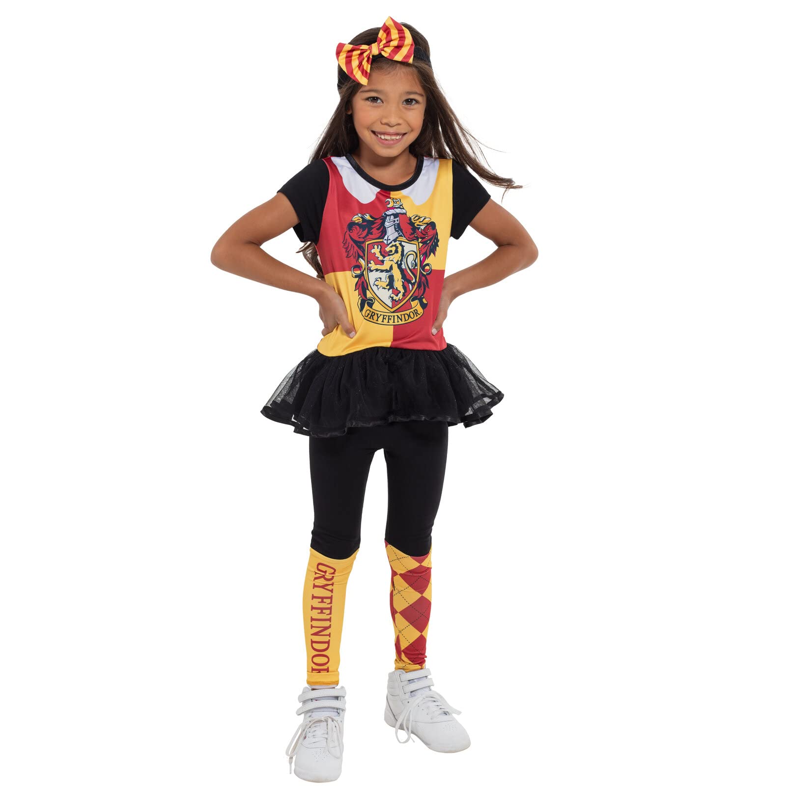 Harry Potter Gryffindor & Ravenclaw Kids Cosplay Costume Set - T-Shirt Dress, Leggings & Headband (Toddler to Big Kid) | Halloween Dress Up, Book Week & Themed Birthday Parties