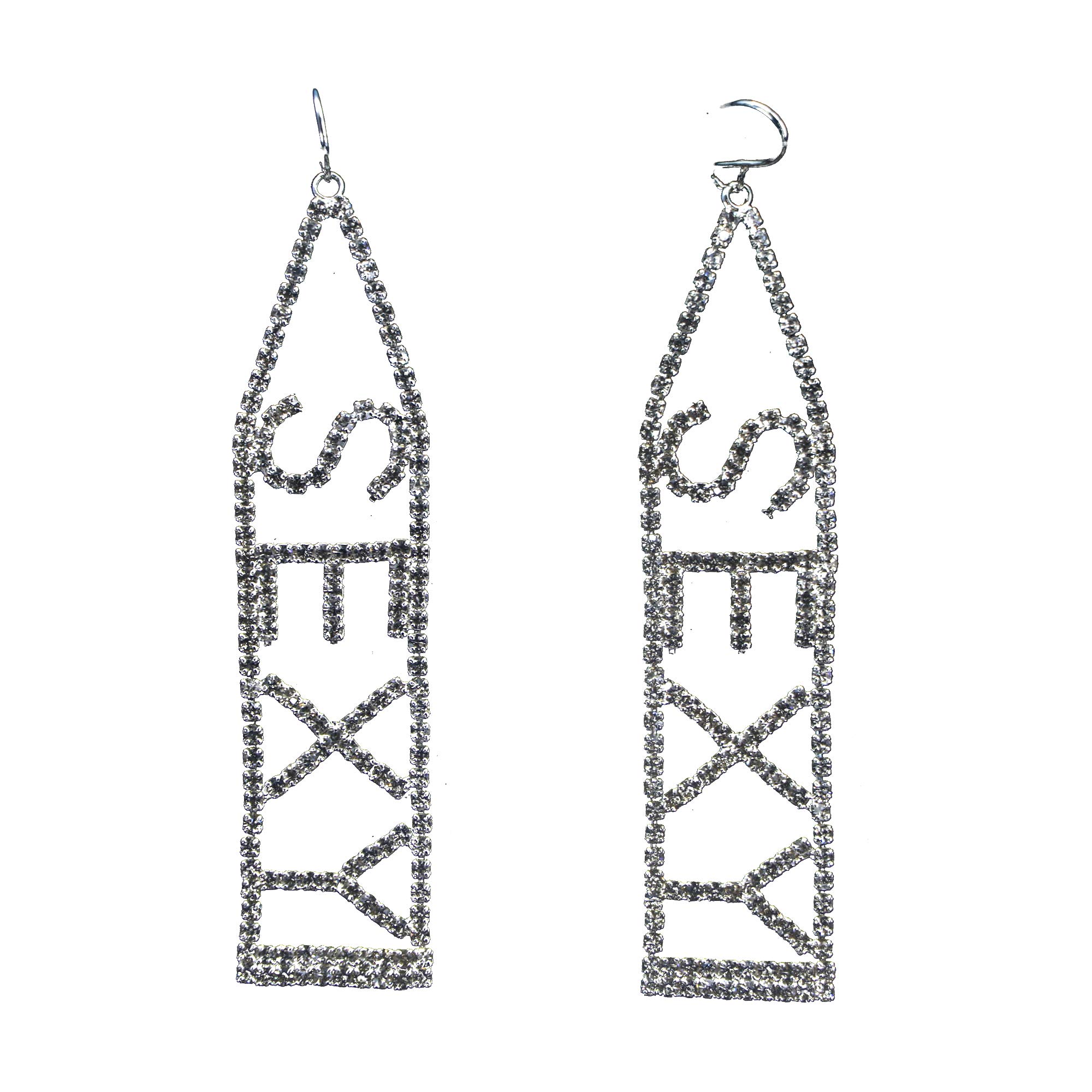Arsimus Sterling Silver Rhinestone Dangle Earrings for Women - Elegant Party & Evening Wear Jewelry