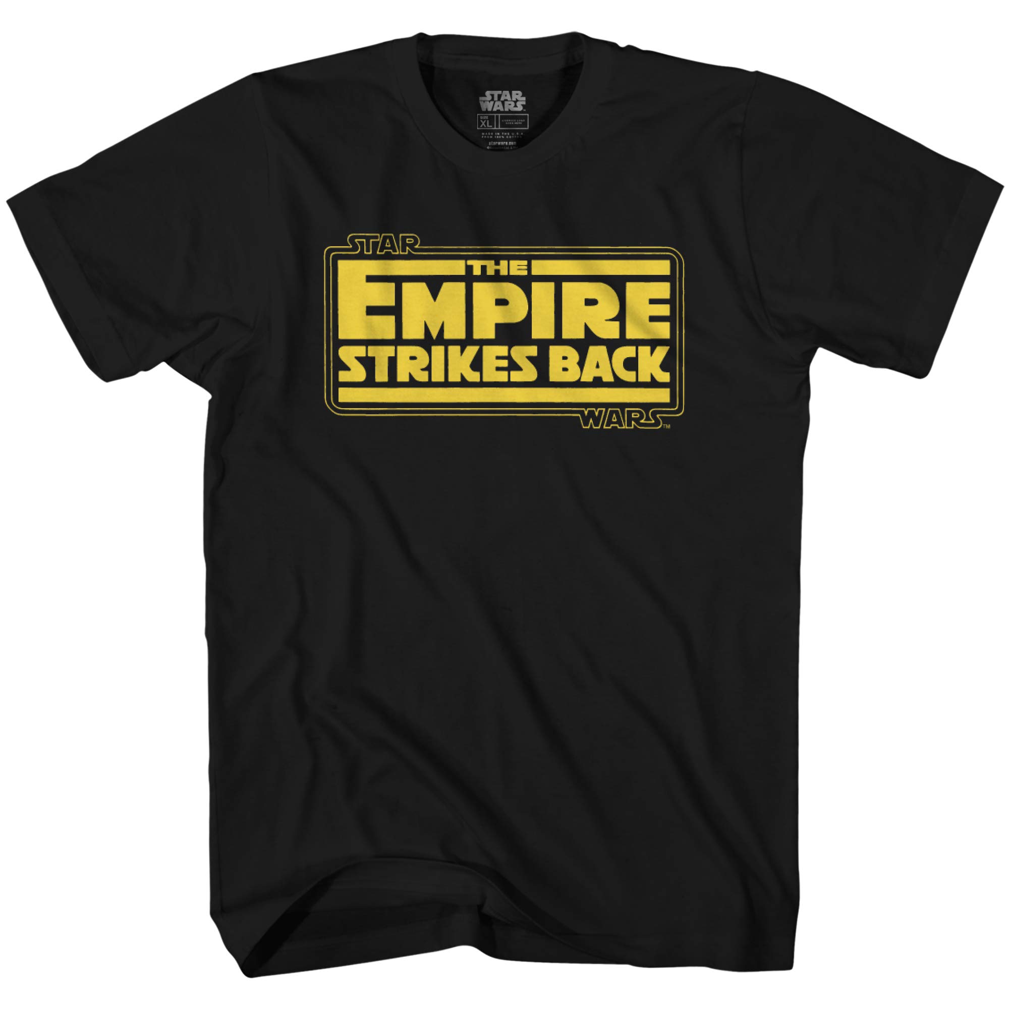 Star Wars Empire Strikes T-Shirt for Men - Black Graphic Tee (Medium) - Casual Wear & Cosplay