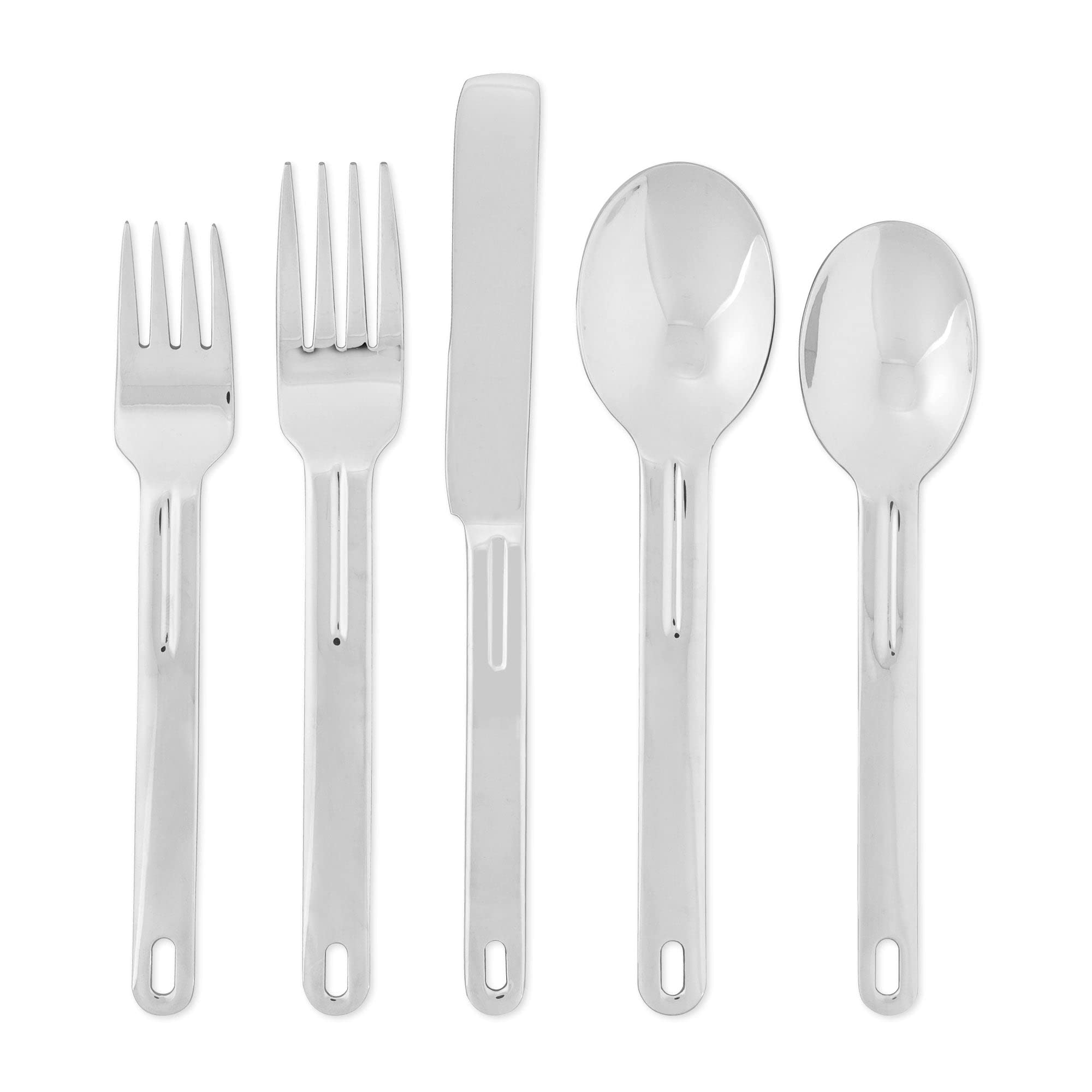 Premium 40-Piece Stainless Steel Flatware Set with Hanging Stand - Service for 8 (Knives, Forks, Spoons, Teaspoons & Salad Forks) - Mirror Polished & Dishwasher Safe - Perfect for Dinner Parties, Weddings & Upscale Dining