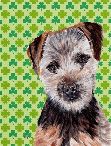 Norfolk Terrier Puppy Lucky Shamrock St. Patrick's Day Garden Flag - Outdoor Decor for Irish-Themed Parties & Home Decoration