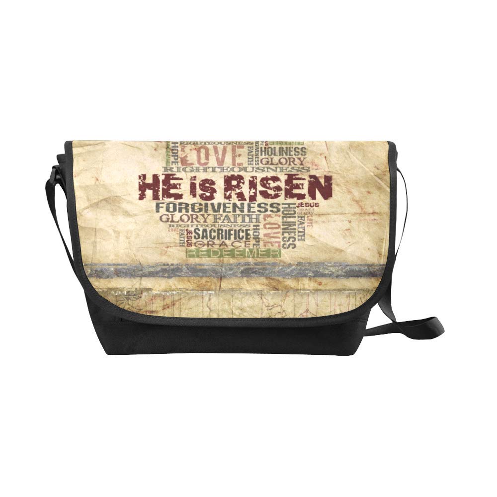 Christian Bible Verse Messenger Bag for Men & Women - Crossbody Shoulder Bag for School, Travel, Church & Daily Use - Black Religious Gift