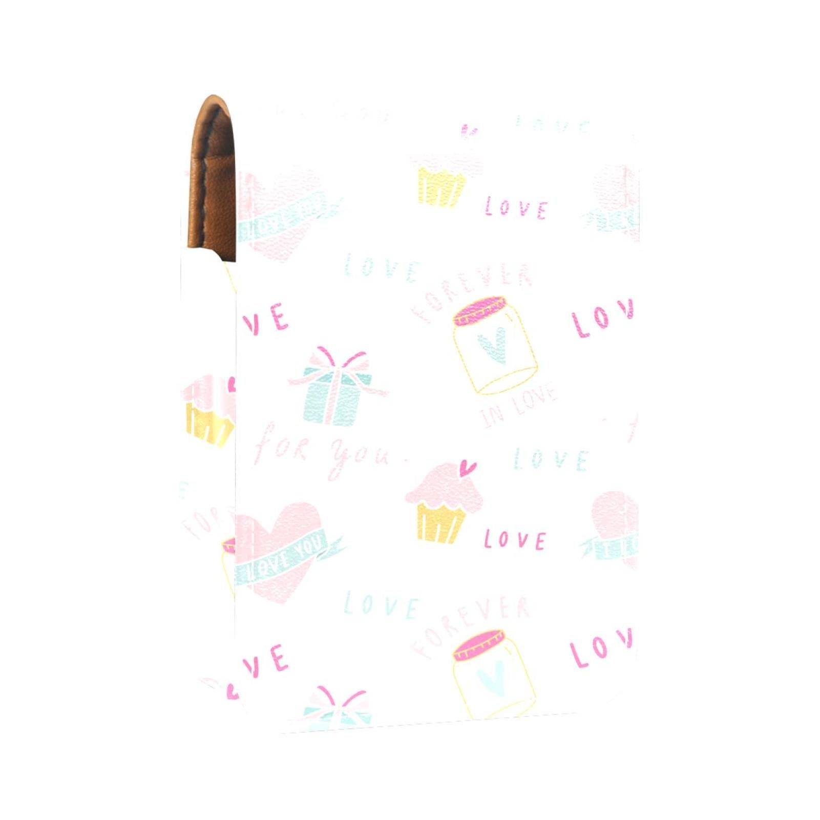 Personalized Lipstick Case - Portable Makeup Bag & Cosmetic Pouch Organizer with Love Pattern - Perfect for Travel, Home Storage & Gift Giving
