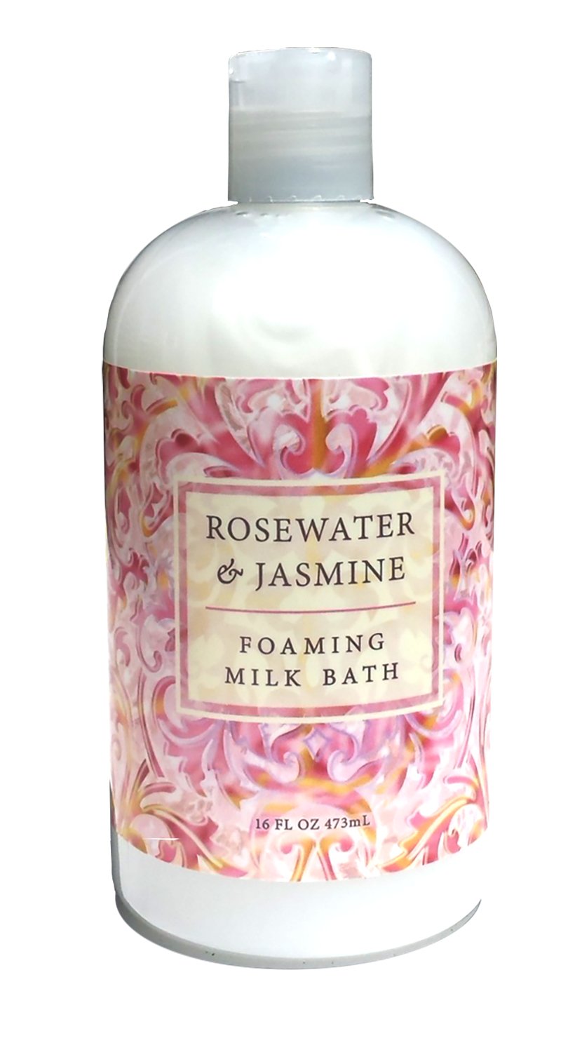 Greenwich Bay Rosewater & Jasmine Foaming Milk Bath with Buttermilk, Shea Butter & Cocoa Butter - 16 oz Luxurious Bath Soak for Relaxation & Skin Hydration | Perfect for Spa Nights, Self-Care Routines & Gift Giving