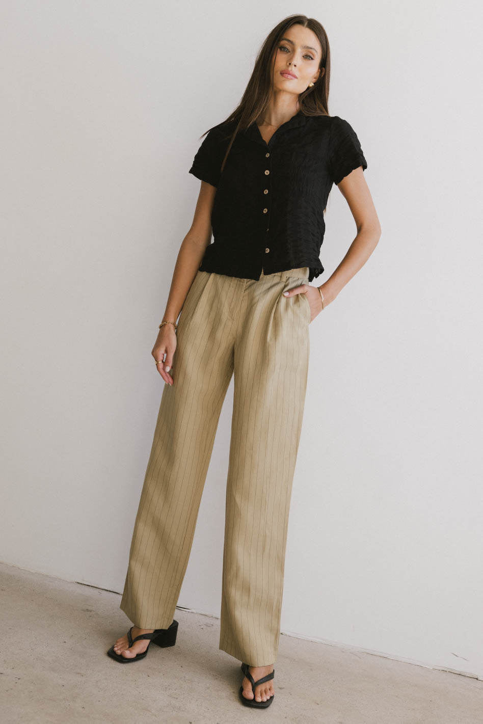 Frank and Oak Annie Linen Pants for Women - High Waisted Wide Leg Summer Trousers | Breathable & Comfortable for Beach, Travel, and Casual Wear | FINAL SALE