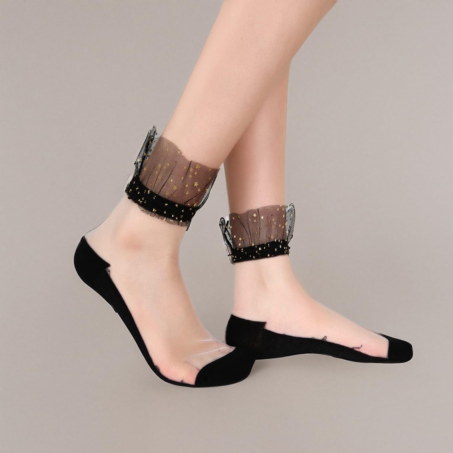 Benefeet Sheer Ankle Socks for Women - Thin Lace Nylon Summer Socks for Casual & Dress Wear