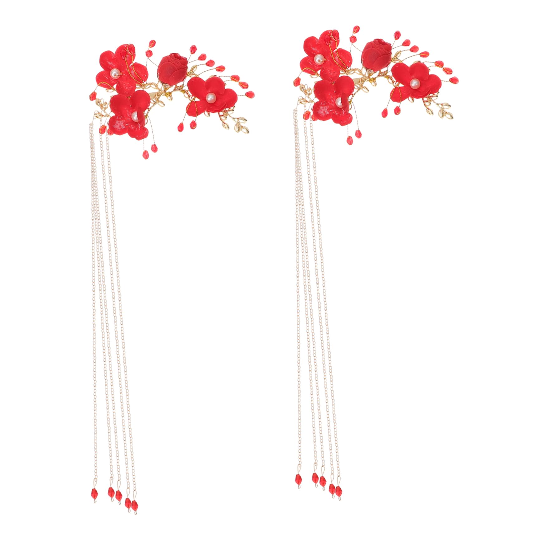 1 Pair Elegant Chinese Hair Clips for Women - Vintage Floral Hairpins for Wedding, Cheongsam, Bridal Hairstyles - Perfect for Brides, Traditional Dresses & Special Occasions