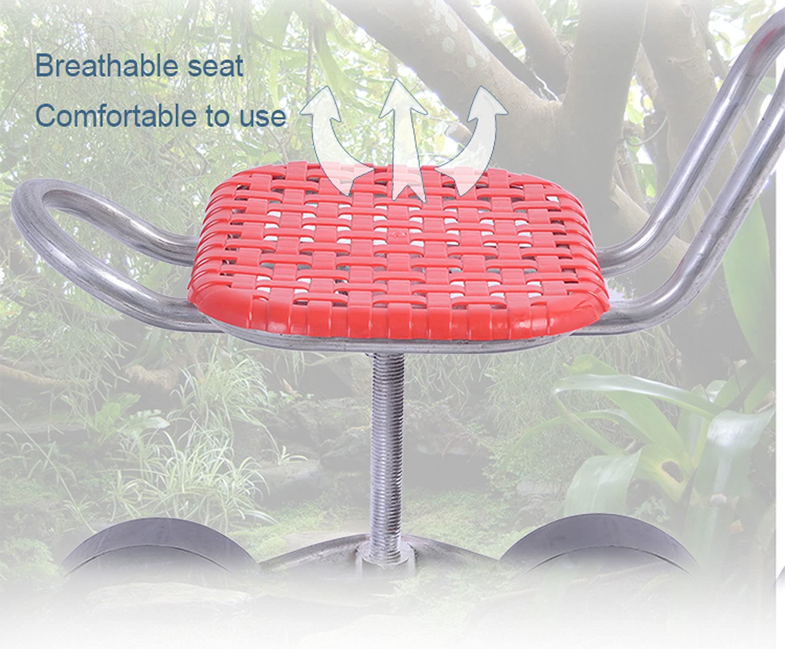 **360° Rotating Gardening Stool with Wheels - Adjustable Height & 200kg Capacity - Portable Rolling Garden Seat Cart for Planting, Weeding & Outdoor Chores**