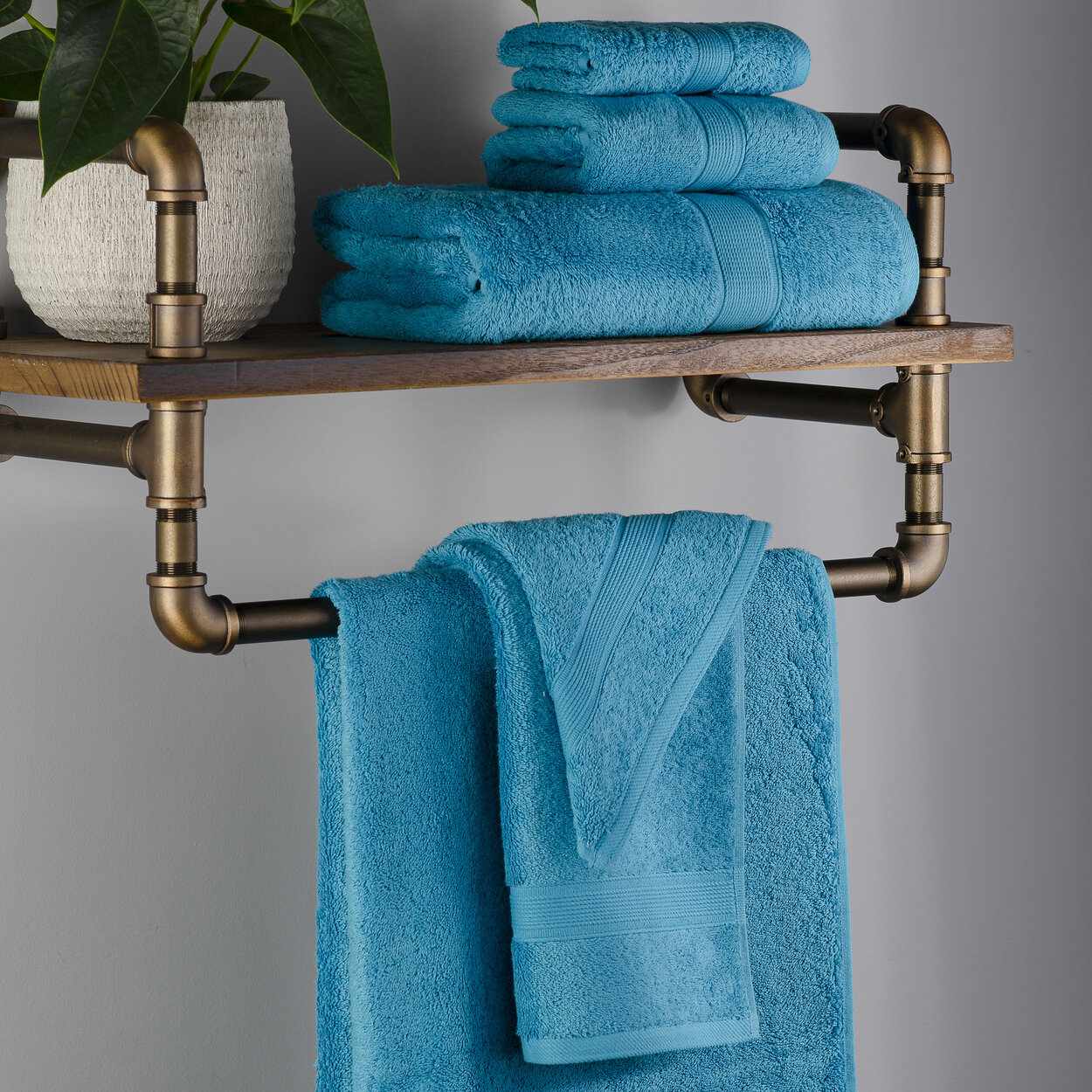 Premium Organic Cotton 6-Piece Plush Towel Set - Ultra Soft, Absorbent & Eco-Friendly Bath Towels for Spa, Gym, and Luxury Home Use