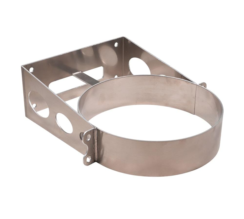 Mytee Products 2 Pack 6 Gallon Aluminum Trash Can Brackets Mount for Trucks & Trailers - Heavy Duty Mounting Holder for Galvanized Trash Cans (11-3/4