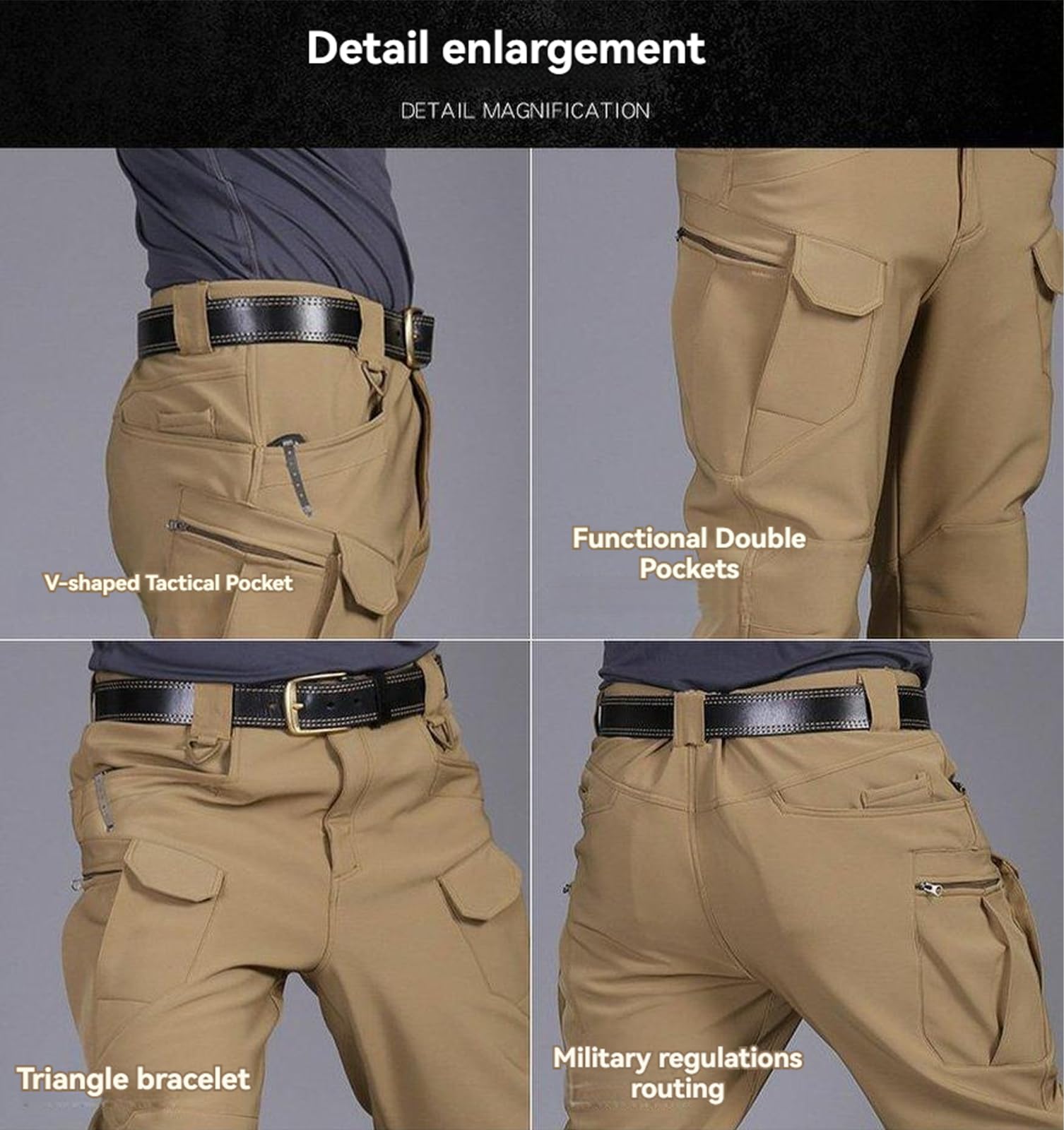 Flexcamo Tactical Waterproof Cargo Pants for Men - Durable Outdoor Work Pants with Multiple Pockets - Perfect for Hiking, Hunting & Military Use