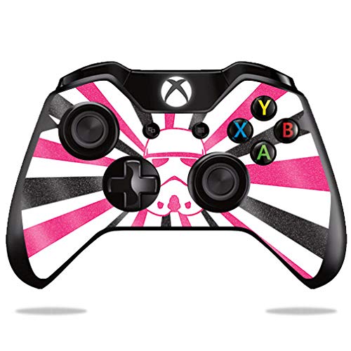 MightySkins Glossy Glitter Skin Cover for Microsoft Xbox One/S Controller - Pink Star Rays | Protective & Durable High-Gloss Finish | Easy to Apply & Remove | Made in USA | Perfect for Gaming, Customization & Gift Giving