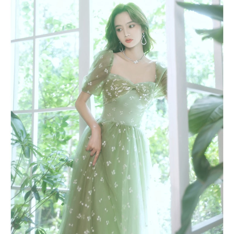 Elegant Green A-Line Sweetheart Party Dress for Prom, Homecoming, and Formal Events - Style 595
