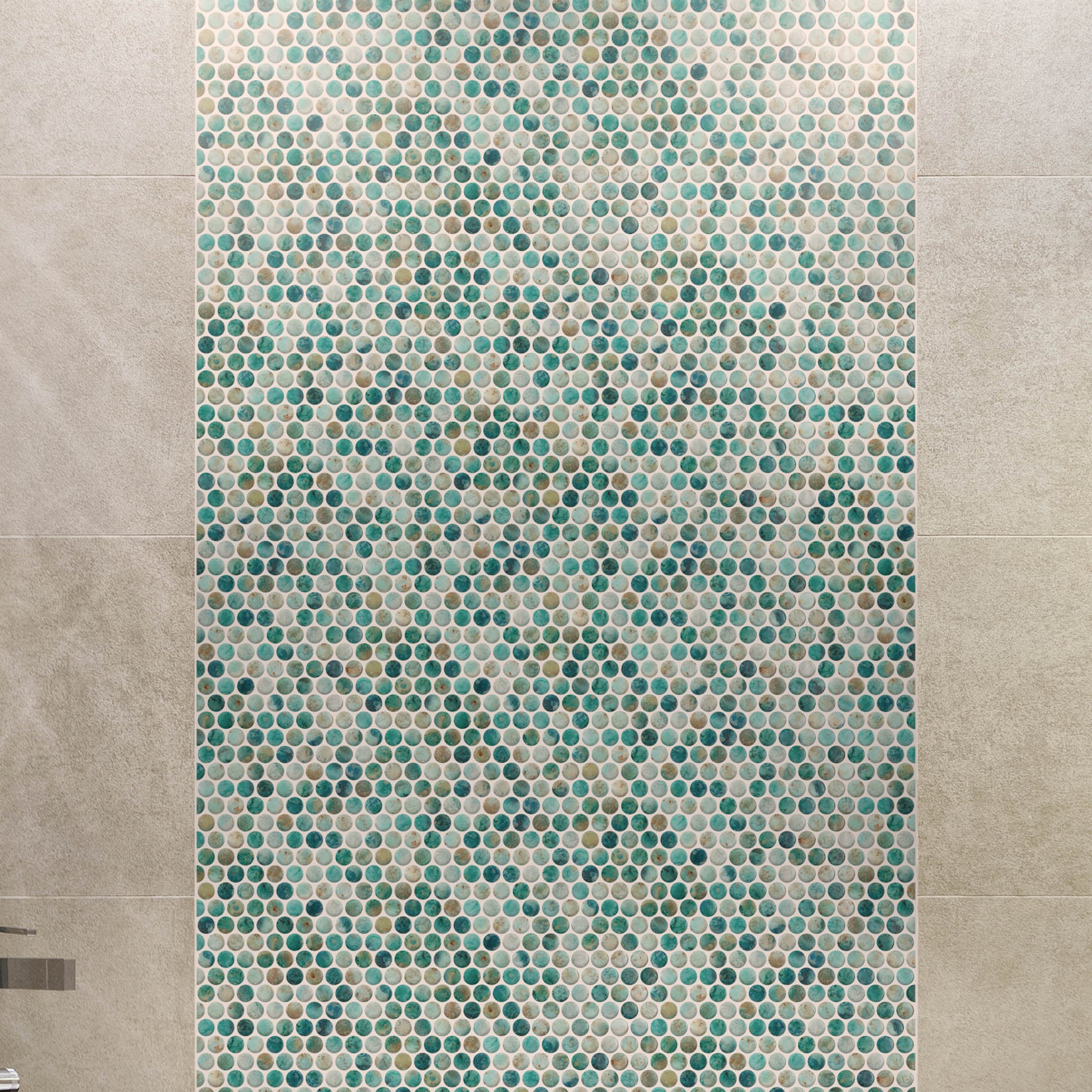 Premium Onix Penny Round Mosaic Tile - Natural Stone Backsplash & Bathroom Wall Decor - Perfect for Kitchen, Shower, and Flooring Designs