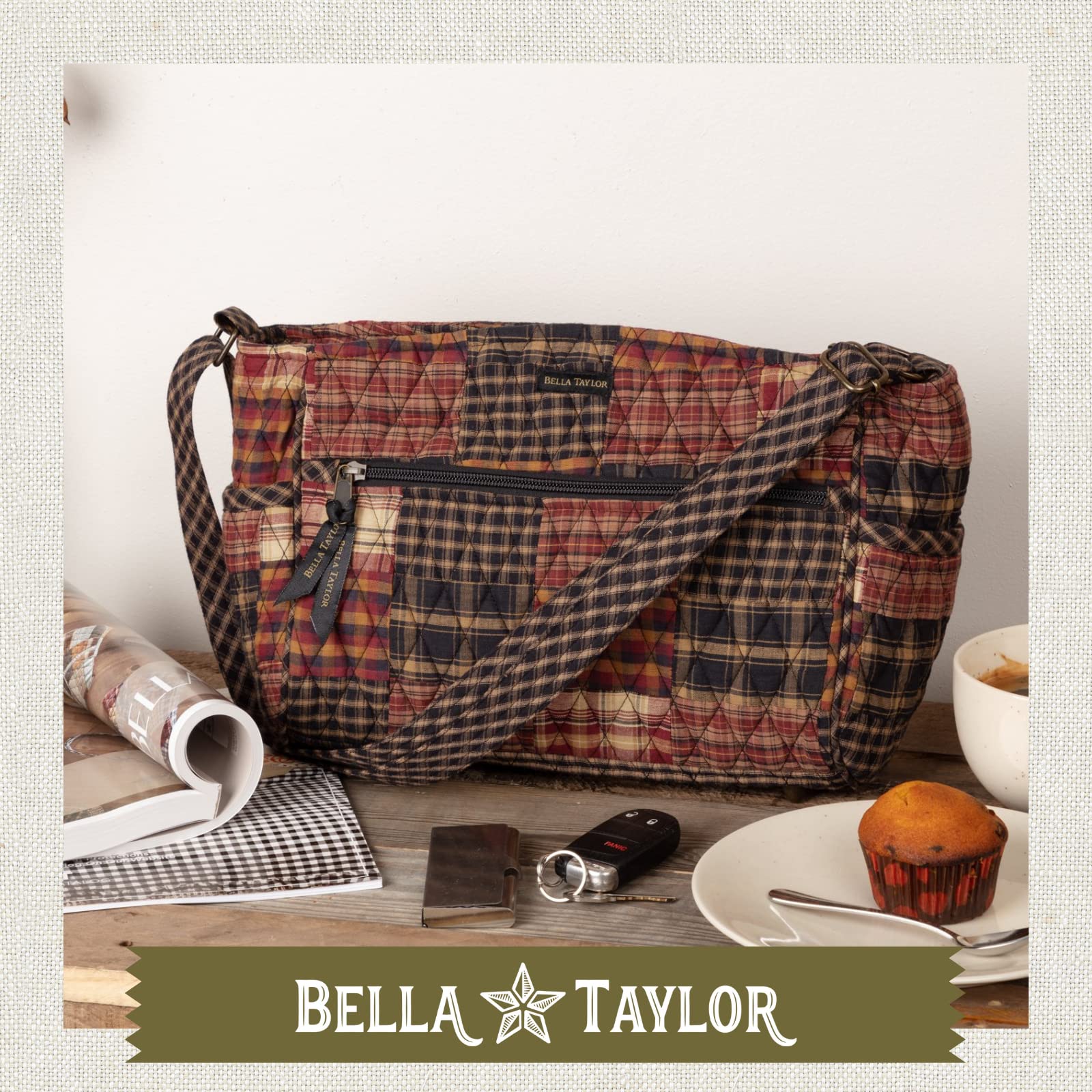 Bella Taylor Claire Crossbody Shoulder Bag for Women - Stylish Multi-Compartment Purse with Adjustable Strap | Perfect for Work, Travel, and Everyday Use