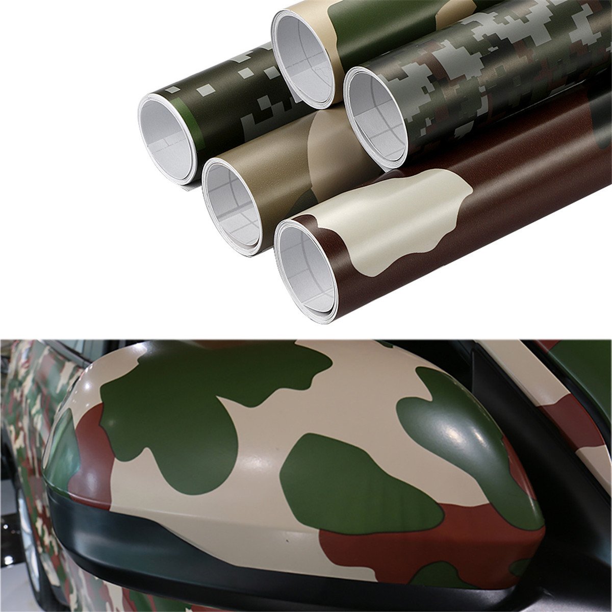 Premium Camouflage Car Vinyl Wrap Film - Digital Camo Auto Adhesive Sticker Sheets for Interior & Exterior Styling (12x39.4 inch/30x100cm) - Perfect for DIY Vehicle Customization, Laptop Decoration & Home Improvement Projects