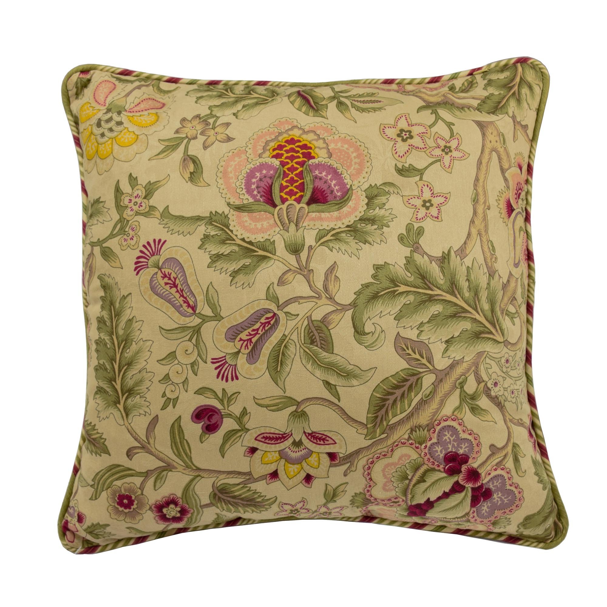 Waverly Imperial Dress Jacobean Floral Reversible 4-Piece Comforter Set - Soft All Season Bedding, Full/Queen Size, Antique Design for Cozy Bedroom Decor & Guest Room Styling