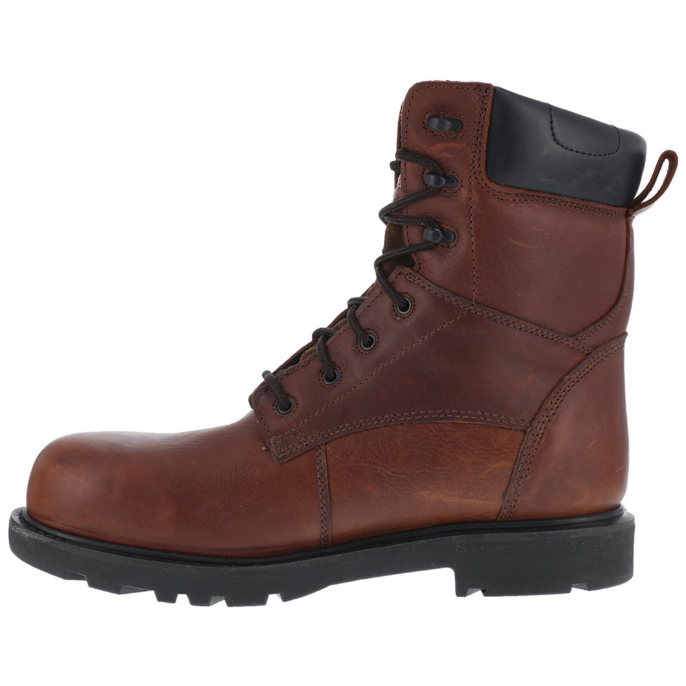 Iron Age Men's Hauler 8-Inch Composite Toe Work Boots - Brown Safety Shoes for Construction, Warehouse & Outdoor Work | Comfortable & Durable Work Boots for Heavy Duty Jobs