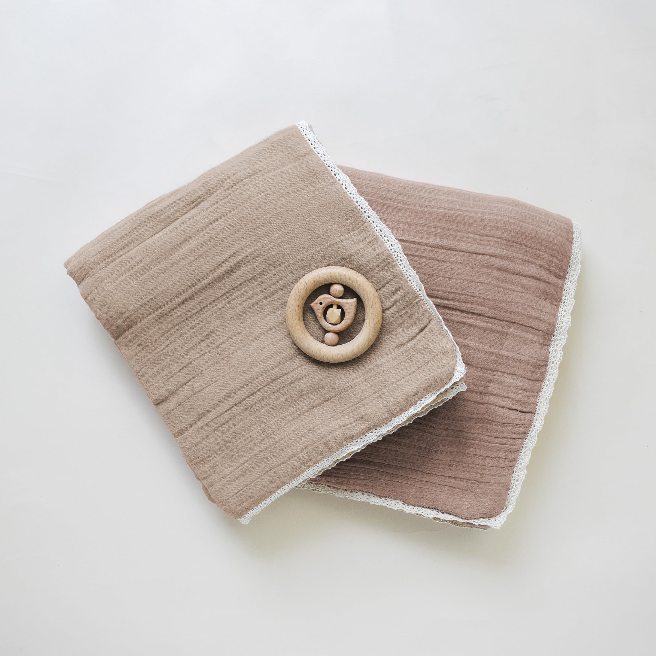 MakeMake Organics GOTS Certified Organic Cotton Muslin Swaddle Blanket - Soft, Breathable & Lightweight Baby Blanket for Boys & Girls - 40