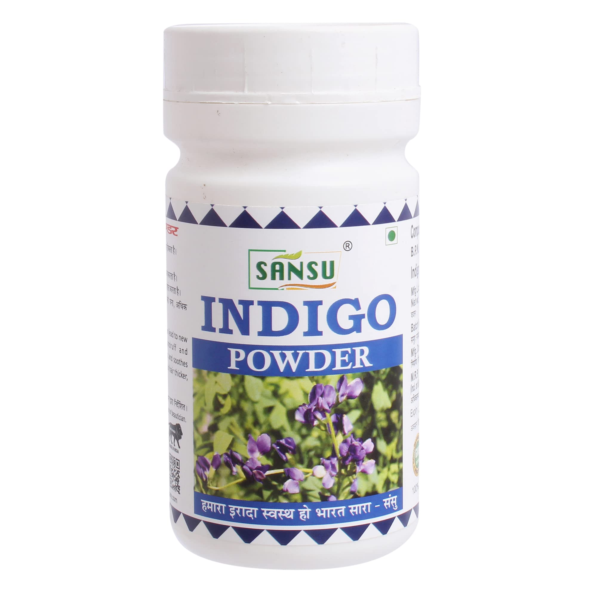 Organic SANSU Indigo Powder 100g (Pack of 2) - Natural Hair Dye & Fabric Dye for DIY Beauty & Craft Projects | Perfect for Henna, Tie-Dye, and Eco-Friendly Coloring